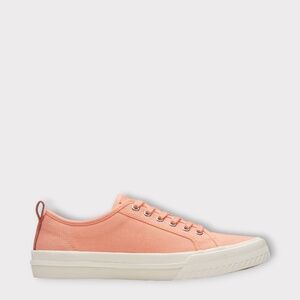 Women's Clarks Roxby Lace Sneakers in Coral Canvas. 261 64984